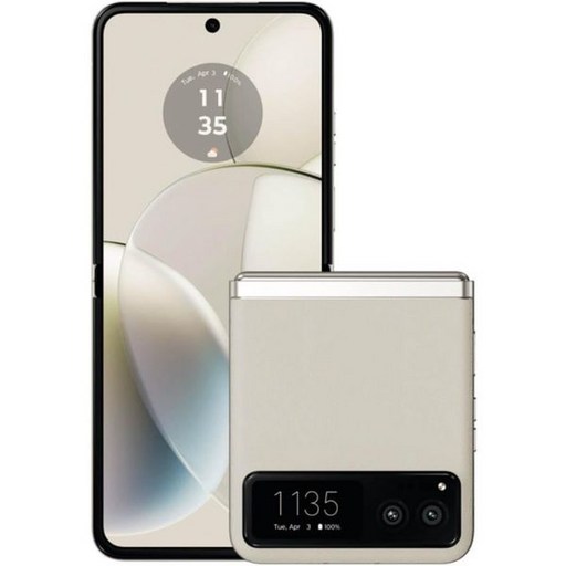 모토로라 스마트폰 핸드폰 레이저 40 듀얼심 256GB ROM 8GB RAM GSM 전용  CDMA 없음 공장 잠금 해제 5G 바닐라 크림  국제 버전