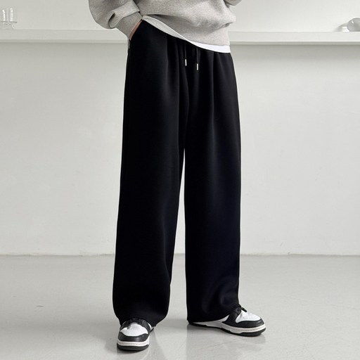 제제룩 남자 트레이닝 바지 원턱 와이드 츄리닝 벌룬 팬츠