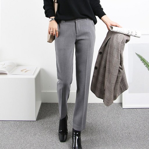 모던하고 따스한 듀얼 포근 슬랙스 기본밴딩 2버전 빅사이즈 겨울 여자 슬랙스