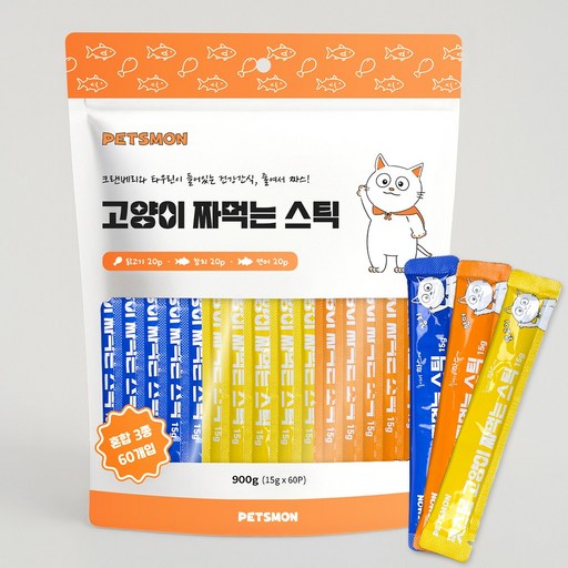 펫츠몬 짜먹는 스틱 대용량 고양이 간식