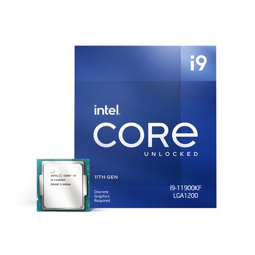 박스 인텔 코어11세대 정품 i9-11900KF CPU (로켓레이크,LGA1200,쿨러미포함), 선택하세요