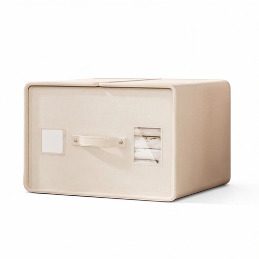 Olivet 베이지색 의류 수납함 속옷 수납함 방진 방오 대용량