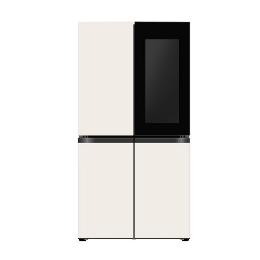 LG 오브제 4도어 양문형 노크온 매직스페이스 베이지 냉장고 865L