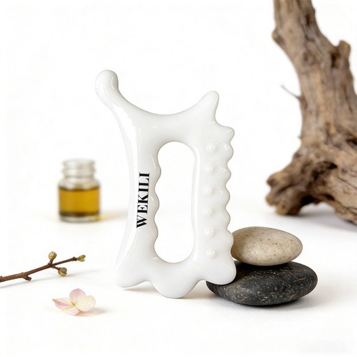 WEKILI 괄사 마사지기 얼굴 두피 바디 목 림프 승모근 지압 마사지 전신 디톡 도구 세트