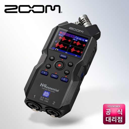 ZOOM H4essential 줌 H4 에센셜 4트랙 플로트 핸디레코더 녹음기