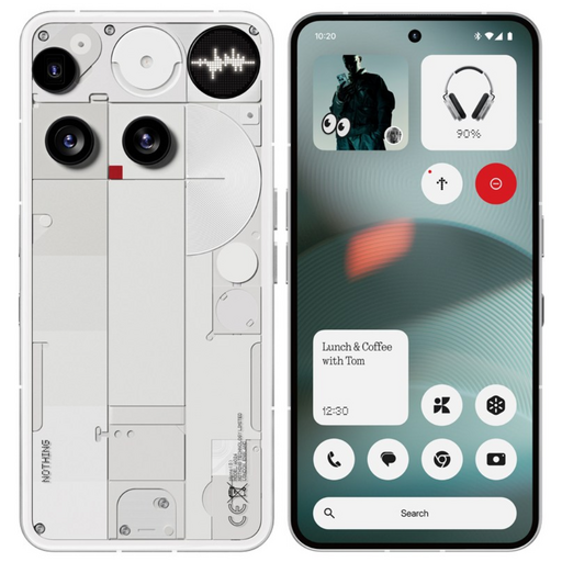 낫싱 Phone 3 휴대폰 자급제폰 50MP 4카메라 광학3배줌 4K 60fps 동영상 지문센서 IP68 eSIM, 512GB, 화이트