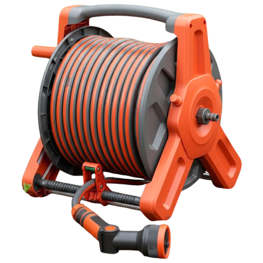 플로하우스 물 호스릴 프리미엄 자동정리 릴호스 세차 베란다 정원 워터릴 호스, 50M