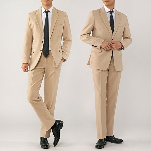 팀스핏 남성용 M4XL 빅사이즈 사계절 정장수트 자켓 정장바지 세트 결혼식정장