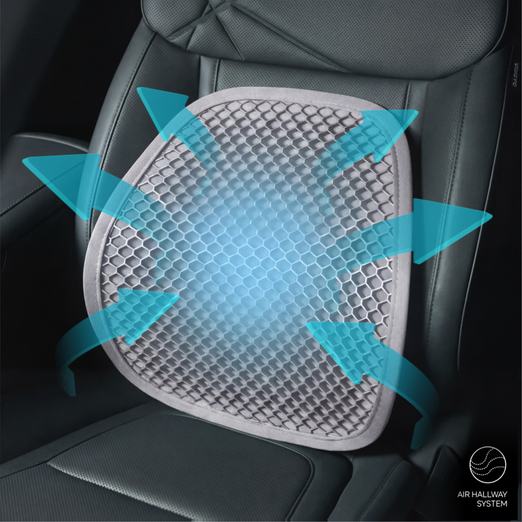 장시간 운전 최적화밸런스카 사계절 차량용 허리쿠션, 1개, 크림베이지