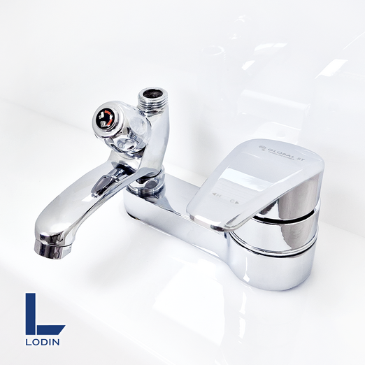 로딘 국산 투홀 세면대 세면기 샤워기 수전 세면 샤워 겸용샤워 2홀 욕실 세면수전 수도꼭지 교체 M1460