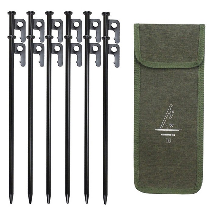 하이퍼플래닛 캠핑 단조팩 30cm x 12p  콤팩트 하드 파우치 세트