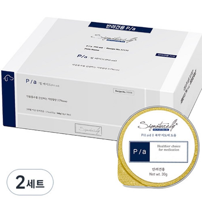시그니처바이 강아지 투약보조용Pa, 오리지날, 캔, 18P, 540g, 2세트, 혼합맛오리  쌀