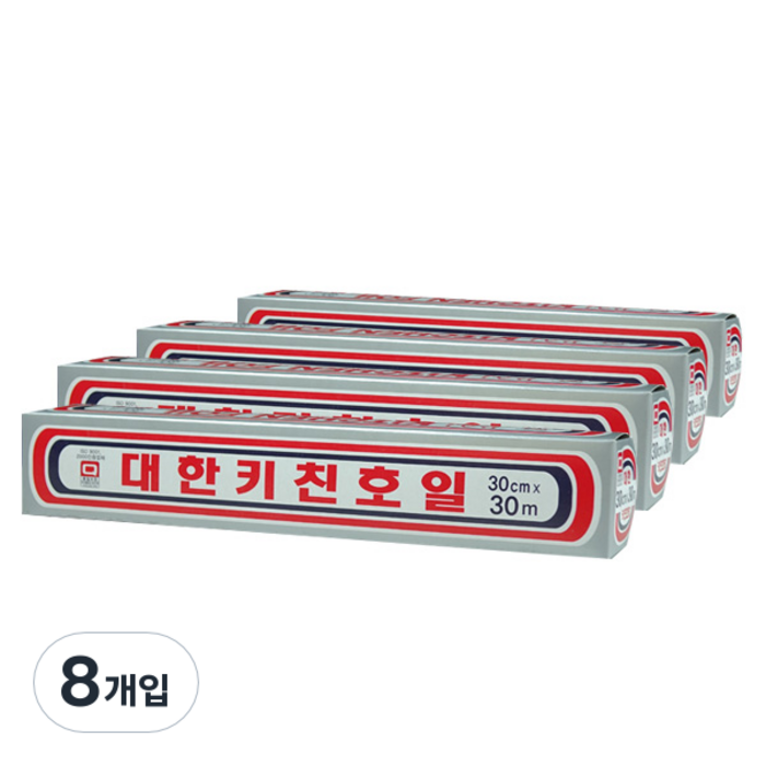 대한웰빙은박접시 대한키친호일 25cm x 30m, 30m, 8개