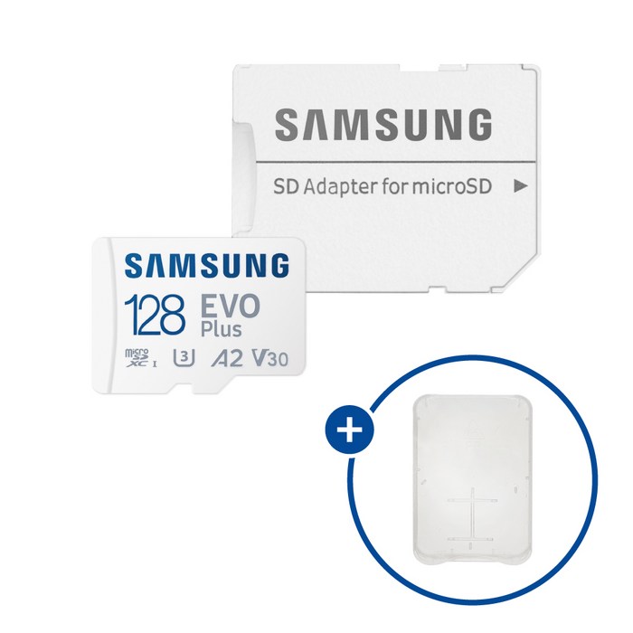 삼성전자 공식인증 정품 마이크로 SD카드 EVO PLUS MB-MC128SA/KR + SD카드 케이스