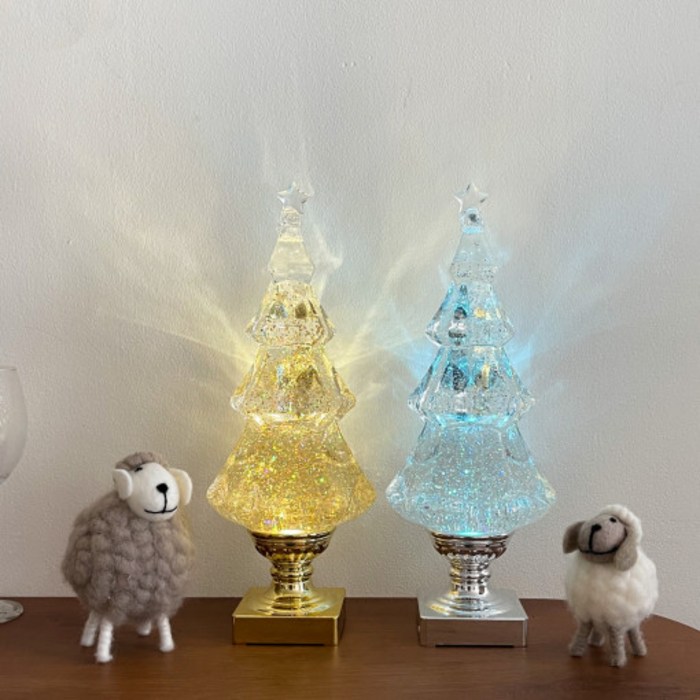 크리스마스 트리 워터볼 LED 무드등 오르골 연말 집들이 선물