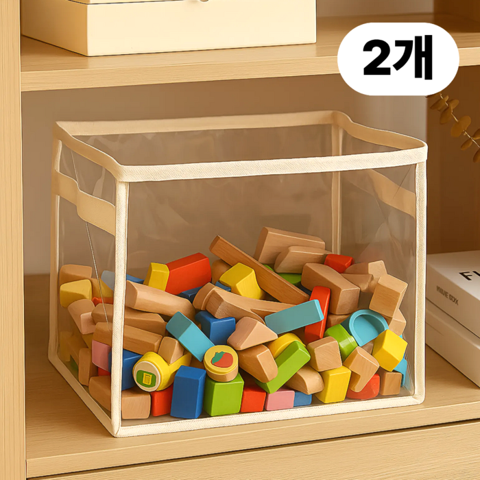 리치라라 안전한 투명사각 장난감 수납정리함 소형