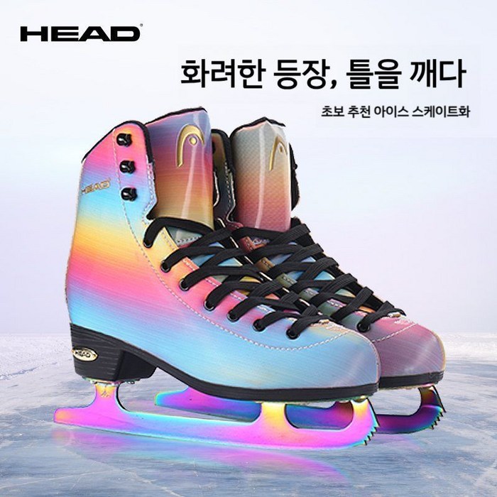 이윤 HEAD헤드 피겨 스케이트화 초보자 성인용 입문용 정품 스포츠 피겨화 아이스스케이트, E. F600PRO 심포니 선물 팩
