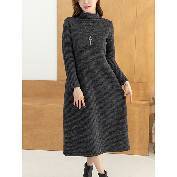 디얼마미 초희 반목 골지 원피스 마담 미시 중년 여성 빅사이즈 40대 50대