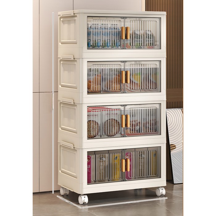 오텔르 리빙 대형 양문형 폴딩 서랍 접이식 수납장 및 옷장, 80cm, 1세트