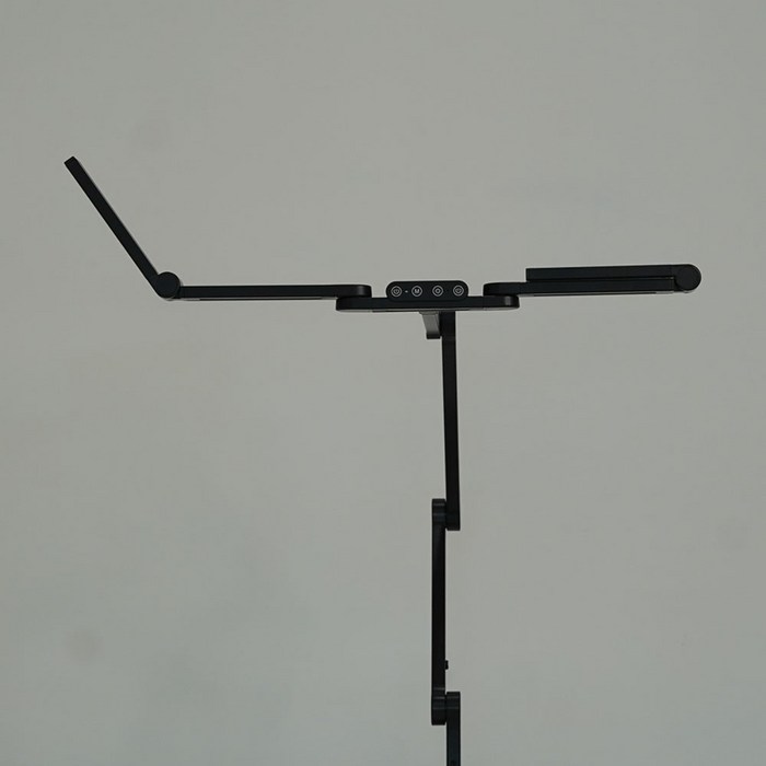 룩스베러 STDL04 스탠드 삼성 시력보호 와이드 책상스탠드 공부등 독서등 조명, 블랙클램프리모컨