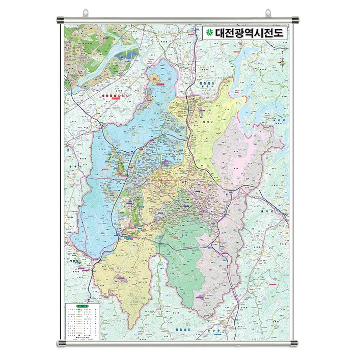 지도닷컴 대전광역시전도 족자형 78 x 110 cm  전국행정도로지도