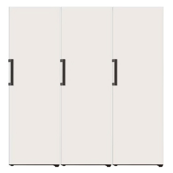 [10% 환급가전] [색상선택형] LG전자 오브제 컬렉션 컨버터블 세트 메탈 좌열림 냉장전용고 + 냉동전용고 + 김치냉장고 세트 베이지 방문설치