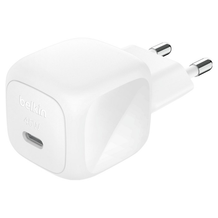 벨킨 갤럭시 S25 / 아이폰16 / 아이패드 USB C타입 PD 3.1 PPS 초소형 고속 충전기 45W WCA013krWH