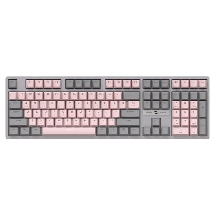 COX 교체축 게이밍 기계식 키보드, Gray  Pink, CK580, 적축