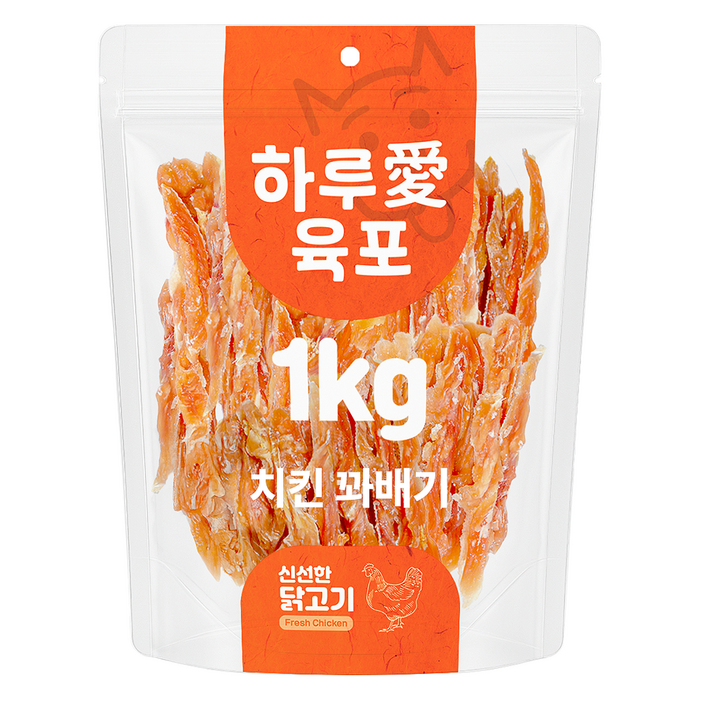 하루애 강아지 치킨 꽈배기 육포, 1kg, 1개, 닭고기