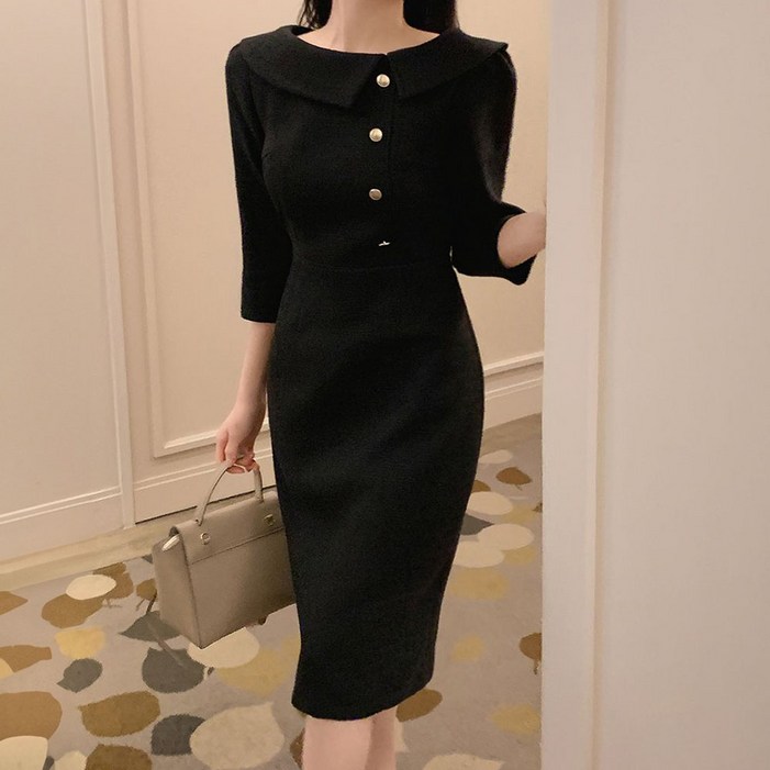 페이퍼먼츠 마리쉐 트위드 하객룩 원피스 11735