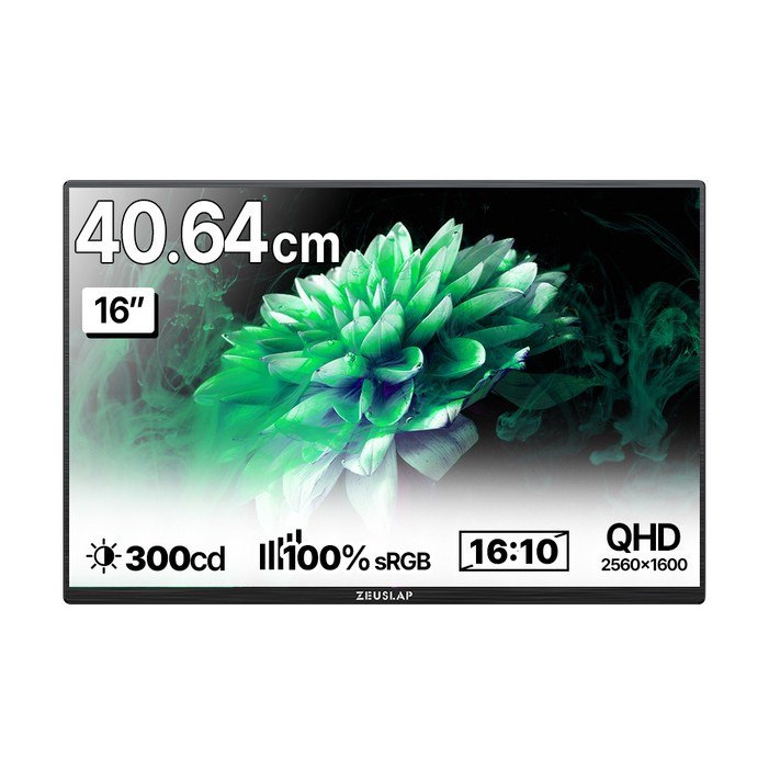 제우스랩 2.5K QHD 휴대용 모니터, 40.64cm, P25K 제우스랩 2.5K QHD 휴대용 모니터, 40.64cm, P25K