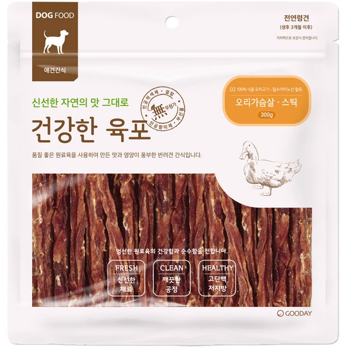 굿데이 건강한육포 반려견간식 300g 굿데이 건강한육포 반려견간식 300g