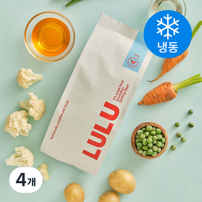 로켓프레시 룰루키친 룰루 램 강아지 화식사료 냉동, 양고기, 250g, 4개