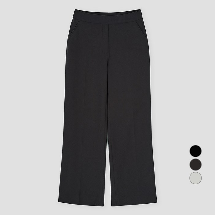 클라비스 여성용 슬랙스닝 와이드 롱기장 팬츠