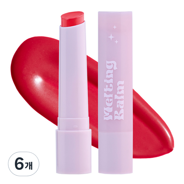 더마팩토리 글로우 멜팅 립밤, 6개, 2.3g, RS01 로즈퍼펙션