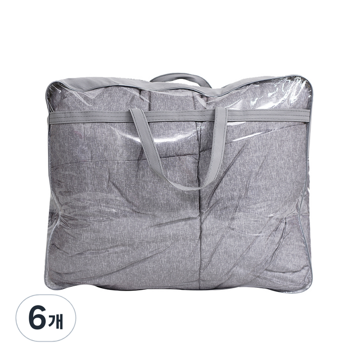 더베딩샵 이불 보관가방 특대, 그레이, 6개