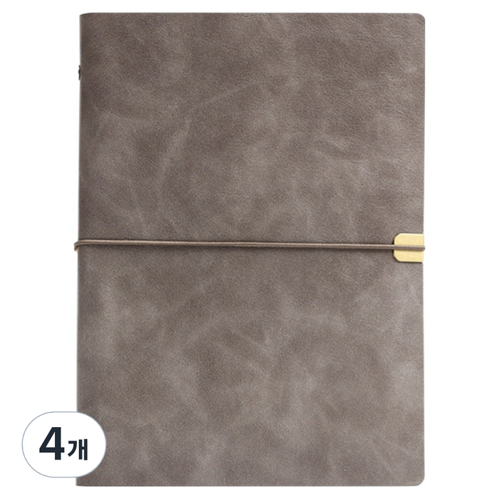 코히모 노트 업무용 A5 다이어리 방수 수첩 5W0455, 그레이, 4개