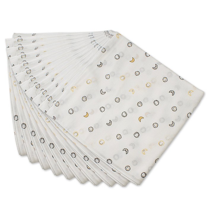 베이비베어 유아용 무형광 나염손수건 10p