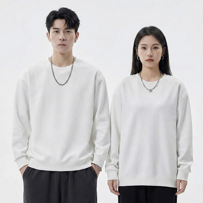언헤브 남녀공용 베이직 루즈핏 맨투맨