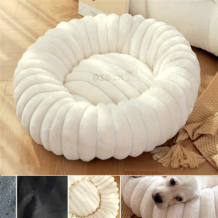 반려동물 폭신 원형 방석 극세사 쿠션