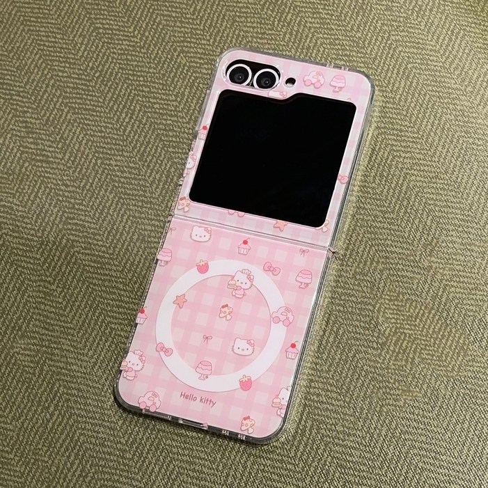 아펙시움 핸드폰케이스 갤럭시 z플립4 z플립5 z플립6 z플립7 맥세이프 실리콘 휴대폰케이스 케이크 고양이