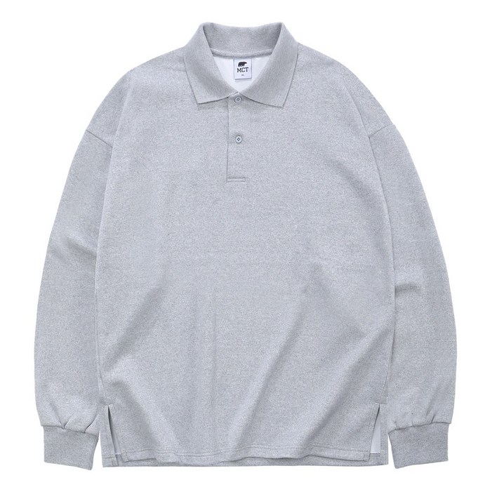 재고소진 마지막 반값 특가이중 합지 도톰한 원단 오버핏 옆트임 긴팔 카라티 남성 티셔츠 핏감 좋은 긴팔티