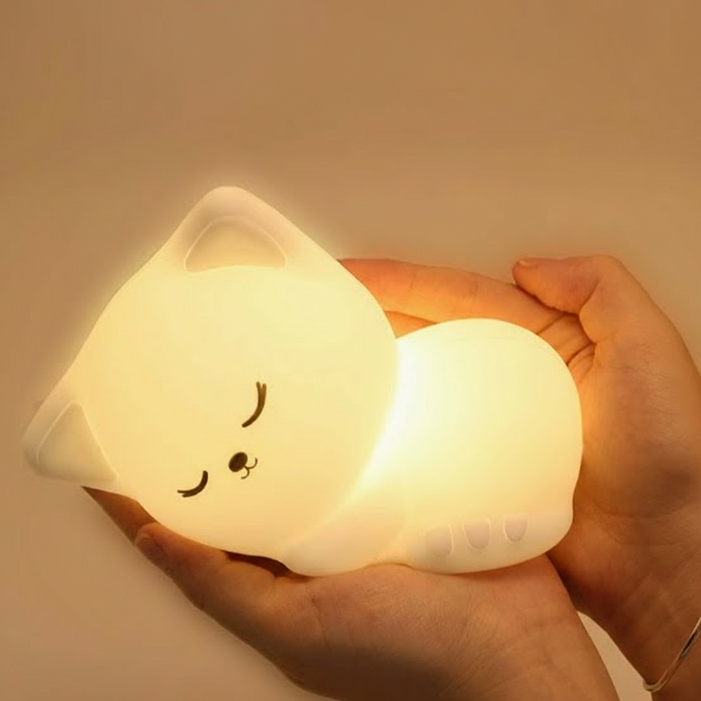 블루리 코야 야옹이 실리콘 LED 무드등