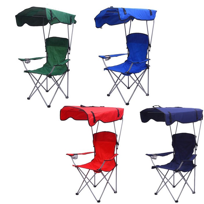 에이링크 접이식 캠핑 휴대용 의자 체어 차박 낚시 해변 그늘막 파라솔 PMCHAIR4, 3.그늘막 접이식의자 그린, 1개