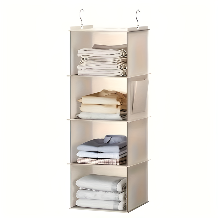 공간절약 옷장 걸이 수납 선반 다층형 의류 정리 보관함