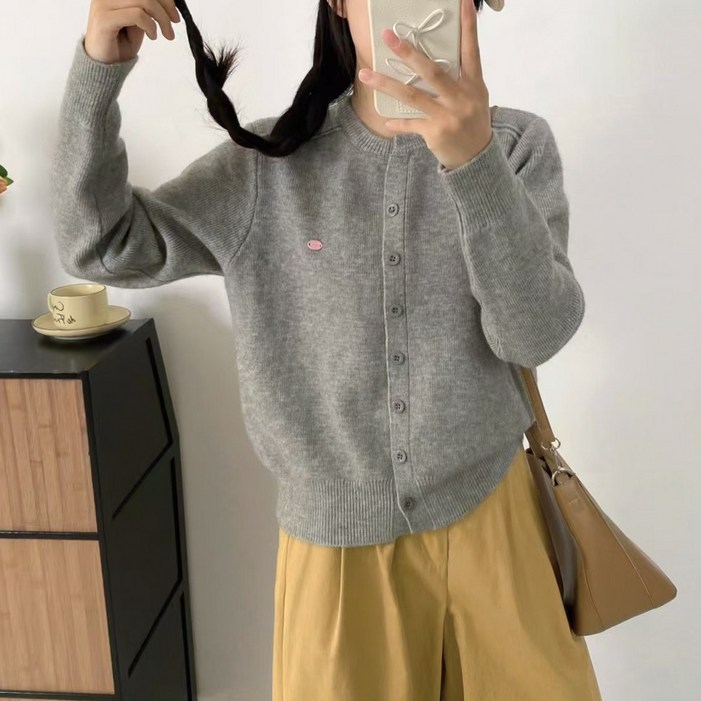 모어데이즈 여성 가을 겨울 기본 가디건 캐주얼 데일리룩