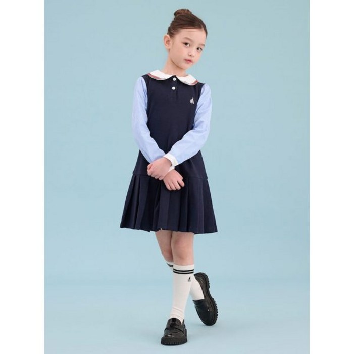❲백화점정품❳ 빈폴키즈 키즈 아동 원피스 [BEANPOLE KIDS] 신학기 피케 네이비 (BI5171G01R) 촬영 하객룩