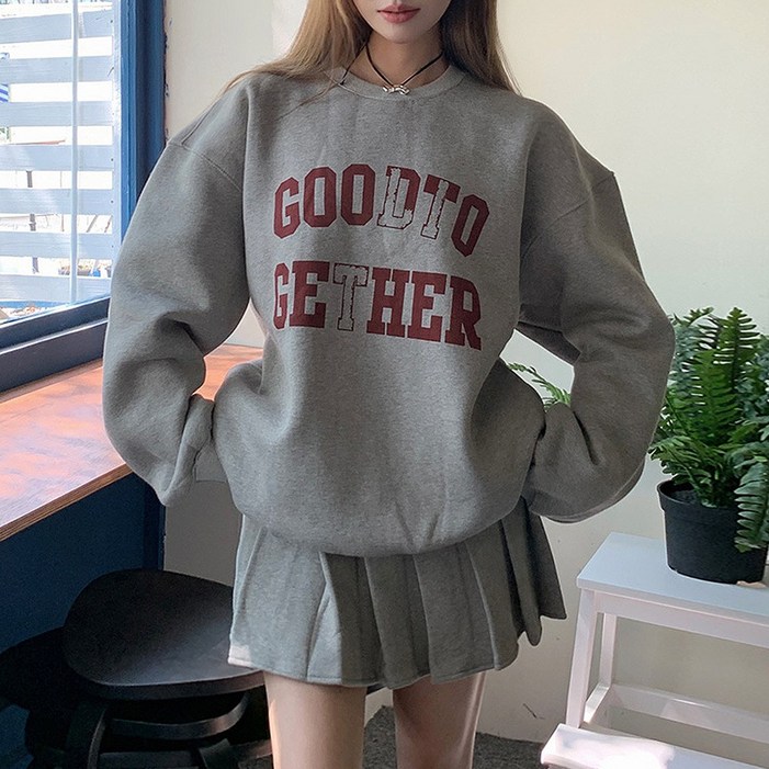 대박난박양 기모 맨투맨스커트 SET