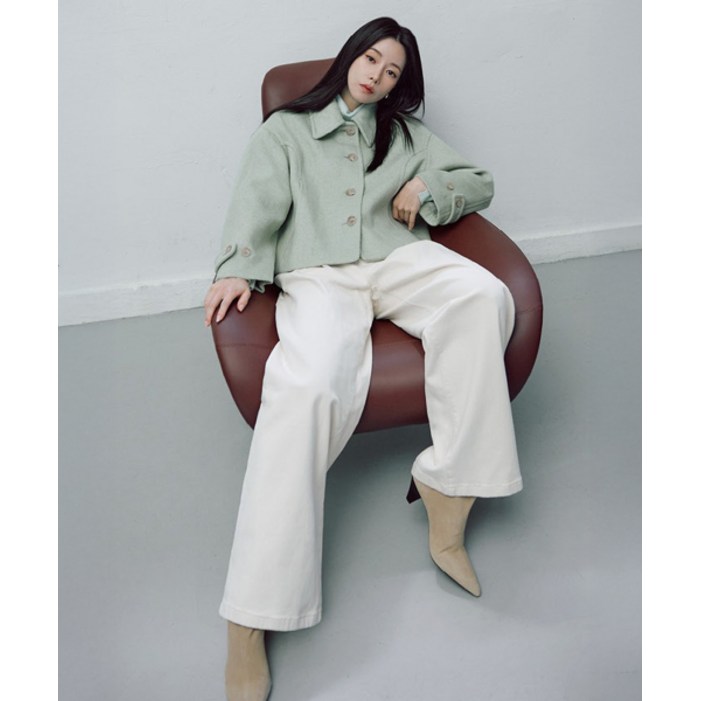 매장정품 더엣지 THEATG 25FW 어반 헤링본 숏 코트 2067232057 135106