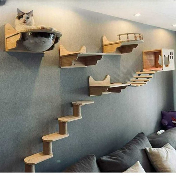 고양이 벽타워 DIY 벽선반 구름다리 캣워커 놀이터